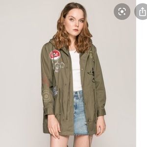 Desigual Mickey Mouse apassionata khaki parka sz 4